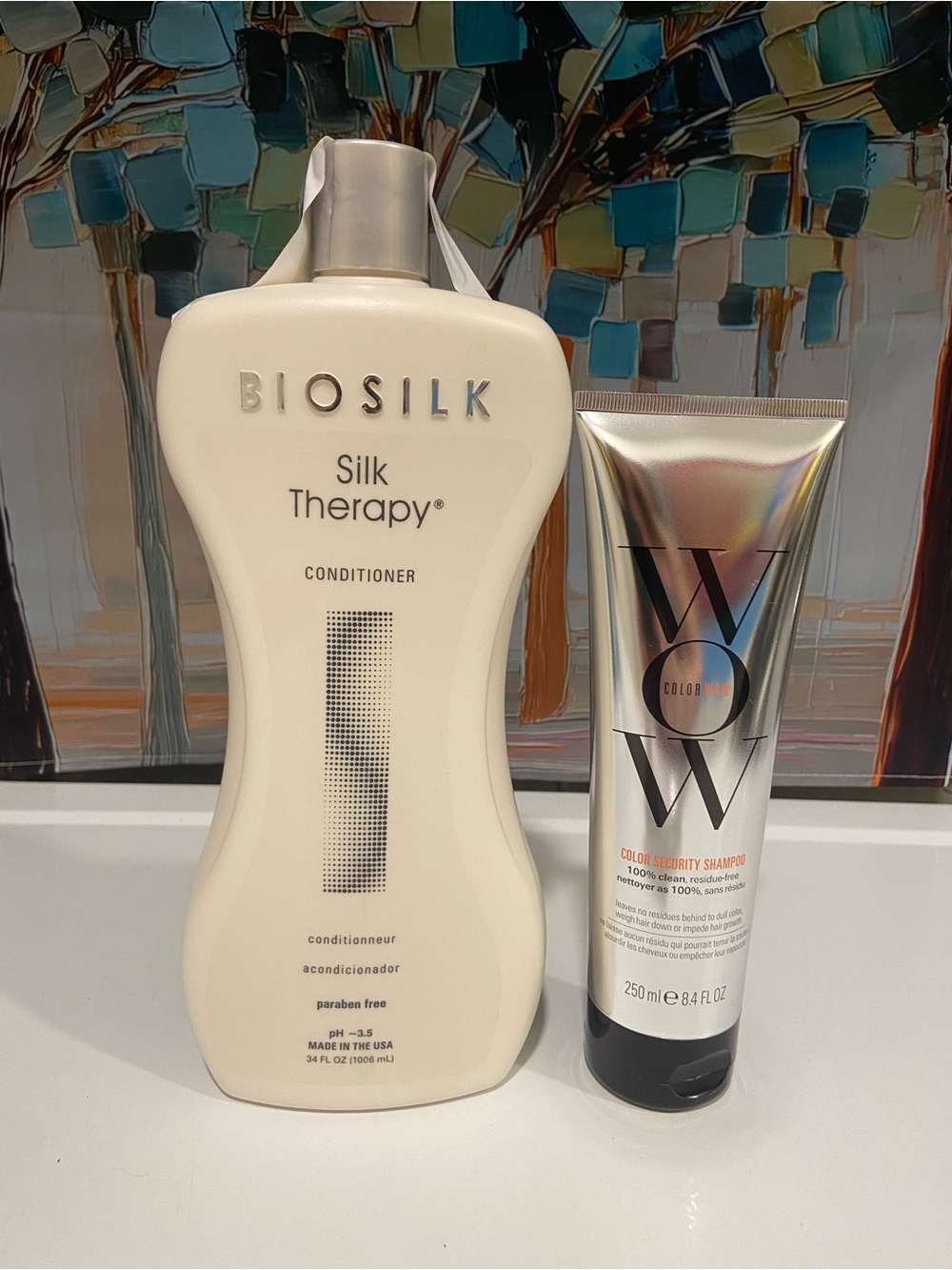 Biosilk Silk Therapy Conditioner & WOW Color Security Shampoo